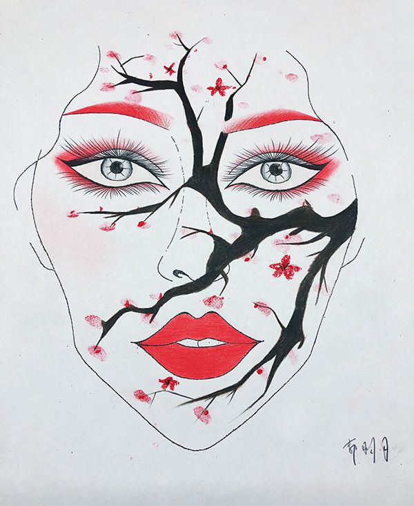 欧式脸美人图手绘,你也可以如此有创意!